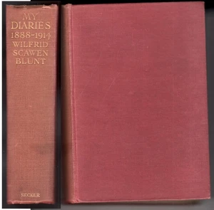 My Diaries Personal Narrative Events 1888-1914 Wilfrid Scawen Blunt 1st 1 vol ed - Imagen 1 de 3