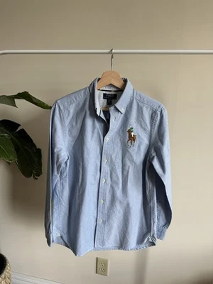 NWT POLO RALPH LAUREN Boys Big Pony Oxford Shirts Blue Size L - Image 1 of 4