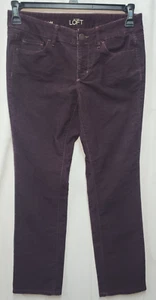 Pantalones rectos modernos de pana Ann Taylor Loft talla 27/4P ¡¡En muy buen estado!! Borgoña - Imagen 1 de 6