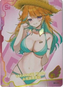 Takanashi Kiara Sexy Waifu Anime Card Custom TCG Girl Holo Goddess Story ACG - Picture 1 of 1