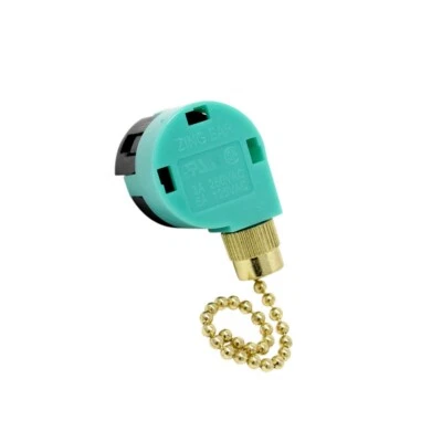 ZING EAR ZE-268S6 Pull Chain Switch 4 Wire 3 Speed Ceiling Fan Switch 6A 125V US - Image 1 of 4