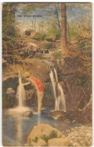 "Wood Nymph" Ted Hilton's Hide-A-Way, Leesville, East Hampton, CT 1940 Postcard - Picture 1 of 2