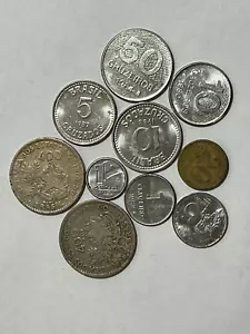Lotto 10 monete antiche Brasile - LEB143 - Foto 1 di 2