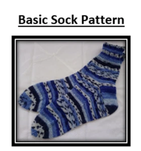 sock knitting pattern - Picture 1 of 1
