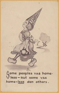 Comic-"Some people vas home-less..."Dutch girl with "Daffydils" hat - 1913 - Picture 1 of 2