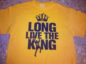 T-shirt corte "LONG LIVE THE KING" FELIX HERNANDEZ Seattle Mariners 2013 XL - Foto 1 di 2