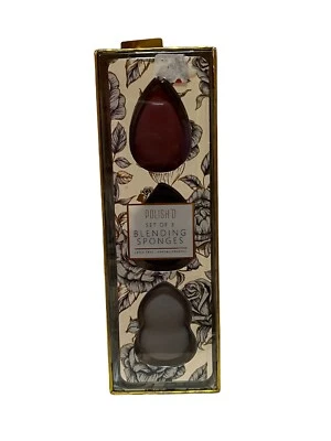 Juego de 3 esponjas de mezcla pulidas licuadoras de maquillaje multicolor nuevas - Imagen 1 de 2