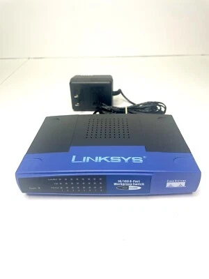 Linksys 10/100 8 Port Workgroup Switch Model EZXS88W with Power Cord - Tested - Image 1 of 4
