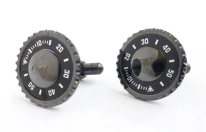 Speedometer Official Cufflinks Rolex Submariner Bezel Style. Italy Made - Picture 1 of 4