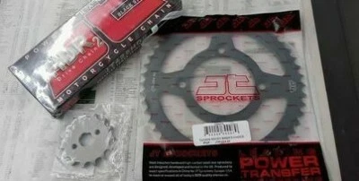 Honda XR100R 85-04 JT Sprocket 15 (+1)/50 Set and JT HDR Chain Kit  - Image 1 of 4