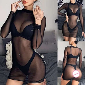 Frauen Sehen Eine Sexy Mini-Rob-Corpory-Nachtwäsche-Mail Durch ▽ - Picture 1 of 14
