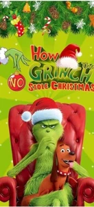 Christmas door cover The Grinch 90 x 180 Cm - Picture 1 of 2