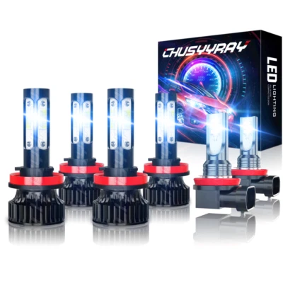 For Buick Allure 2005-2010 H9+H11+H11 LED Headlight Hi/Lo Fog Light Bulbs Combo - Image 1 of 4