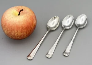 Vintage Art Deco Silver Plated Tea Spoon Set of 3 English 1930s 13.5cm long - Picture 1 of 11