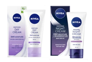 DUO NIVEA Soothing Day Cream SPF 15 + Night Cream Sensitive Skin 50ml - Picture 1 of 14