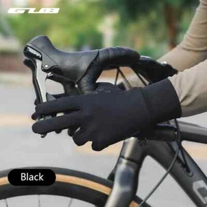 Long Finger Cycling Gloves Padded Warm High Stretch Fabric Road MTB Warm Gloves - Picture 1 of 15