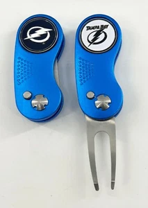 GOLF SWITCHBLADE NHL TAMPA BAY LIGHTNING DIVOT REPAIR TOOL + Ballmarker Blue - Picture 1 of 1