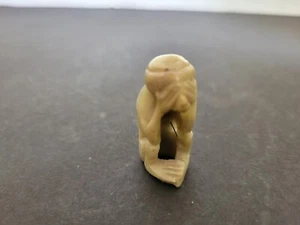 Vintage Chinese Three Wise Monkeys Carved Soapstone Figurine, See No Evil - Picture 1 of 5