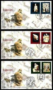 UNITED NATIONS NY, SCOTT # 716-717, SET OF 3 FDC COVERS TERRACOTTA WARRIORS 1997 - Picture 1 of 4