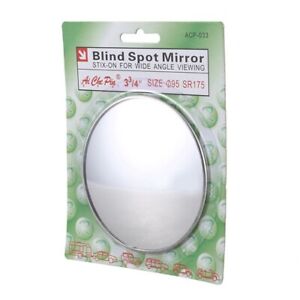 Silver Tone 3.7 inch Dia Round Rear View Blind Spot Mirrors for Car U1X91811