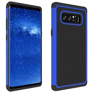 Outdoor Case Hybrid Silikon Football Grain Hülle Blau für Samsung Galaxy Note 8 - Bild 1 von 5