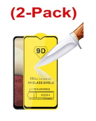 (2-Pack) Tempered Glass Full Coverage for Samsung Galaxy A32 5G (Black) Trim - Image 1 of 4