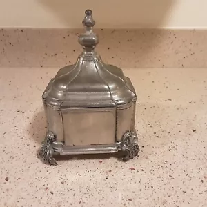 Vintage MMA Reproduction Pewter 18th Century Dutch Tobacco Box 6.5”H 4.5”W - Picture 1 of 9