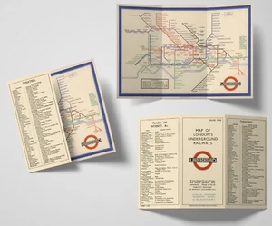 Nachdruckte Karte der Londoner U-Bahn um 1933 | HC Beck 750M-1-33 - Bild 1 von 4