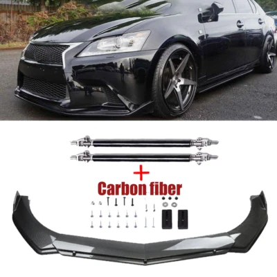 Front Bumper Lip Spoiler Splitter Carbon Fiber For Lexus GS F GS350 GS450h - Изображение 1 из 4