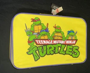 TEENAGE MUTANT NINJA TURTLES KIDS SUITCASE RARE YELLOW WITH TAGS NEW TMNT 1989 - Picture 1 of 6