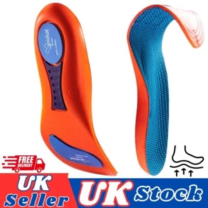 WORK BOOTS ORTHOTIC FOOT ARCH HEEL SUPPORT SHOE INSERTS MASSAGING GEL INSOLES - Picture 1 of 21