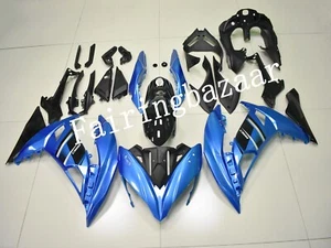 Fit for Ninja 650 ER 6F 2017-2019 Blue Black ABS Plastic Injection Fairing Kit - Picture 1 of 8