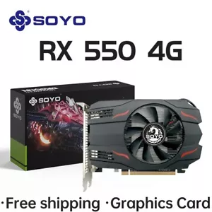 SOYO AMD Radeon RX550 4GB GPU GDDR5 14nm For Desktop PC Games Video Office - Picture 1 of 6