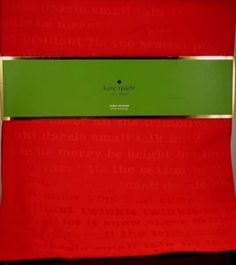 KATE SPADE~All The Trimmings~TABLE RUNNER~BRIGHT CRANBERRY RED~15" X 90"~BNIP - Picture 1 of 2