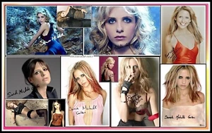 Sarah Michelle Gellar, firmada, collage imagen en lienzo de algodón. Límite/Edición (SG-3) - Imagen 1 de 1