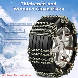 4PCS Snow Chains Car Anti Slip Tire Chain Adjustable Anti-Skid for Car/SUV/Truck - Picture 1 of 14