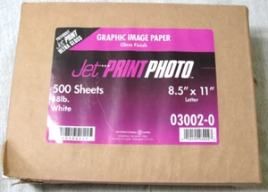 Jet Print Foto Grafik Bild Papier Hochglanz 500 Blatt 8,5x11""Neu" - Bild 1 von 7