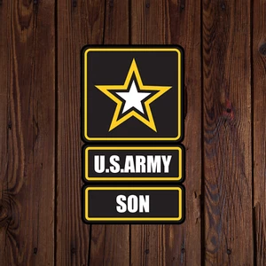 Army sticker vinyl decal US army son star novelty laptop mug car - Picture 1 of 3