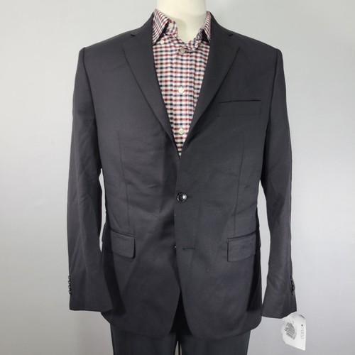 Blazer cappotto sportivo uomo Michael Kors due bottoni tinta unita misto lana nero 40R NUOVO