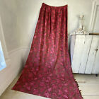 Antique French curtain panel Khaki + Pink