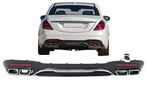 Stoßstange Diffusor Endrohre für Mercedes S-Klasse W222 MOPF Sport Line 17-202 - Bild 1 von 12
