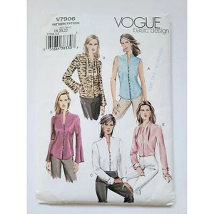 B40 B42 B44 UNCUT Sewing Pattern for Misses' Front Button Blouses - Vogue V7906 - Picture 1 of 6