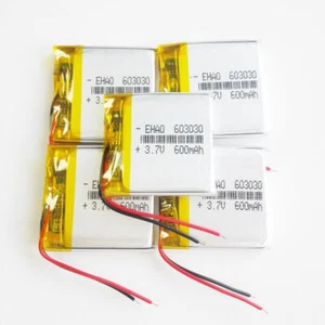 1-5 PCS 600mAh 3.7V 603030 Lipo Polymer Battery For MID DVD GPS Camera Bluetooth - Picture 1 of 14
