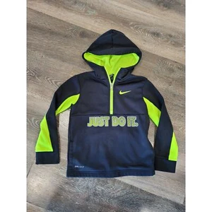 Nike Youth Quarter Zip Hoodie Just Do It Black size 5 #2 - Picture 1 of 4
