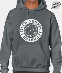 Chuck Norris zugelassener Kapuzenpullover Hoodie lustig Kampfkunst MMA Retro Design Top - Bild 1 von 24