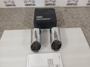 AUDI A5 8T 2008-2016 GENUINE CHROME EXHAUST TRIMS SET OF 2 8K0253825AB - Picture 1 of 8