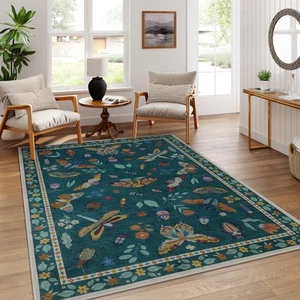 Lahome Insect Print 5x7 Area Rugs for Living Room, Soft Washable Rugs for Bed... - Picture 1 of 7