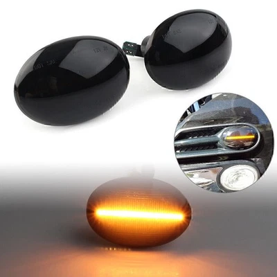 Dynamic LED Side Marker Signal Lamp Amber Lights For MINI Cooper R55 R56 R57 R58 - Image 1 of 4