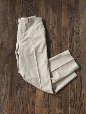 Pantalones de vestir plisados de lana LAUREN Ralph Lauren para hombre 32x30 tostado oscuro comodidad total Foto 1 de 4