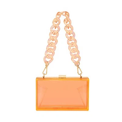 Lindo Bolso de Hombro Acrílico Transparente Bandolera Transparente Noche Bolso sin asas T-naranja Foto 1 de 4